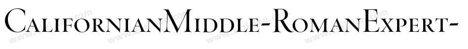 CalifornianMiddle-RomanExpert字体转换