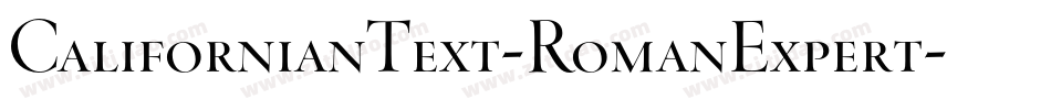 CalifornianText-RomanExpert字体转换