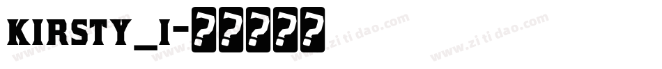 kirsty_i字体转换