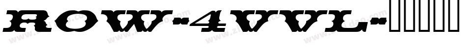 Row-4vvl字体转换