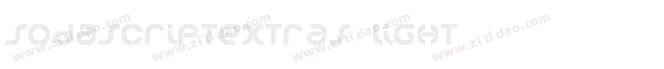 SodaScriptExtras-Light字体转换