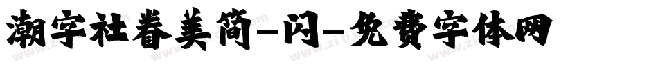 潮字社眷美简-闪字体转换
