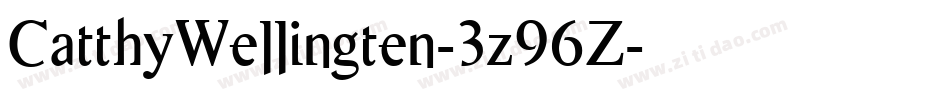 CatthyWellingten-3z96Z字体转换
