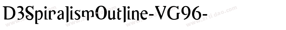 D3SpiralismOutline-VG96字体转换