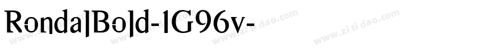 RondalBold-1G96v字体转换