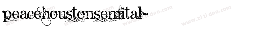 peacehoustonsemital字体转换