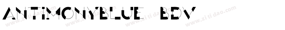 AntimonyBlue-7BdV字体转换
