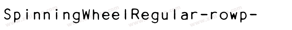 SpinningWheelRegular-rowp字体转换
