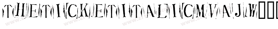 TheTicketItalic-MVAjw字体转换