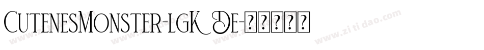 CutenesMonster-lgKDe字体转换