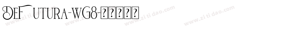DeFutura-wG8字体转换