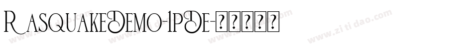 RasquakeDemo-1pDe字体转换