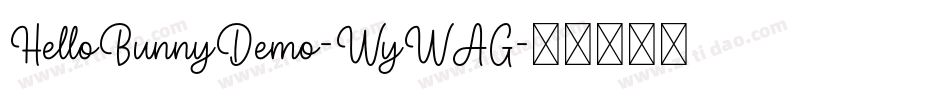 HelloBunnyDemo-WyWAG字体转换