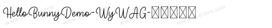 HelloBunnyDemo-WyWAG字体转换