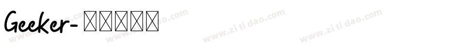 Geeker字体转换