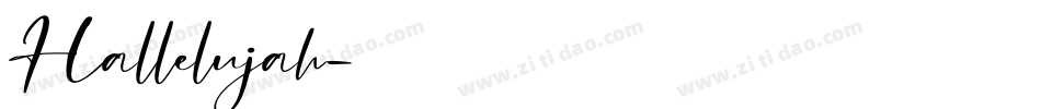 Hallelujah字体转换