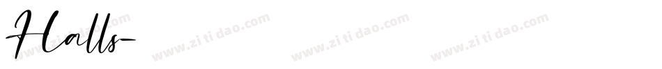 Halls字体转换