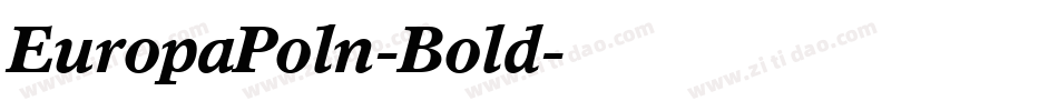 EuropaPoln-Bold字体转换