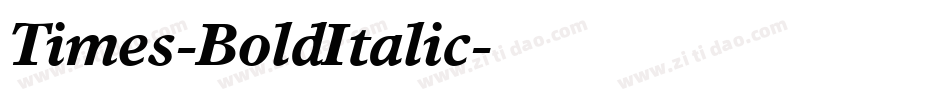 Times-BoldItalic字体转换
