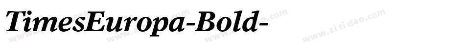 TimesEuropa-Bold字体转换
