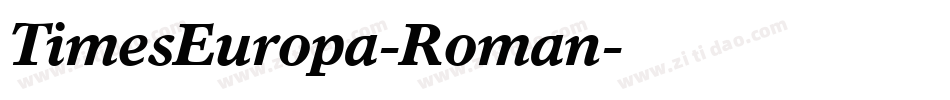 TimesEuropa-Roman字体转换