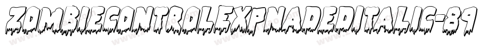 ZombieControlExpnadedItalic-89GA字体转换