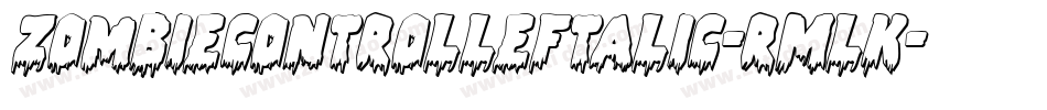 ZombieControlLeftalic-rMLK字体转换