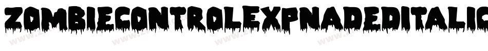 ZombieControlExpnadedItalic-89GA字体转换