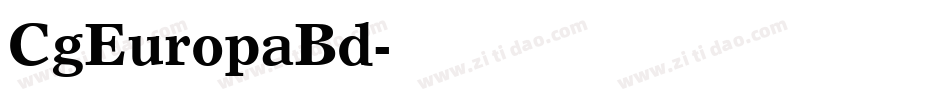 CgEuropaBd字体转换