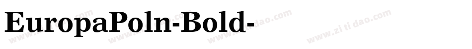 EuropaPoln-Bold字体转换