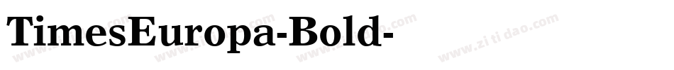 TimesEuropa-Bold字体转换