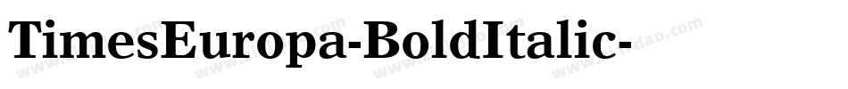 TimesEuropa-BoldItalic字体转换