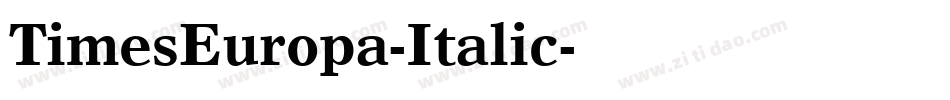 TimesEuropa-Italic字体转换