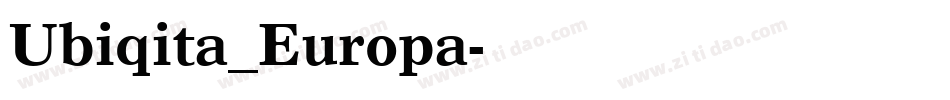 Ubiqita_Europa字体转换