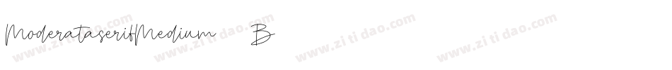 ModerataserifMedium-25B8字体转换