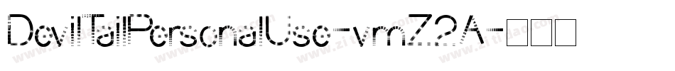 DevilTailPersonalUse-vmZ2A字体转换