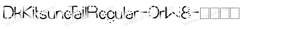 DkKitsuneTailRegular-OrW8字体转换