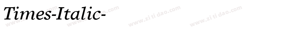 Times-Italic字体转换