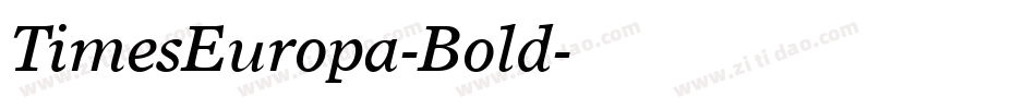 TimesEuropa-Bold字体转换