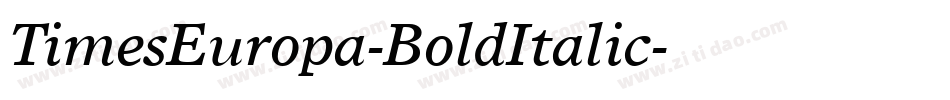 TimesEuropa-BoldItalic字体转换
