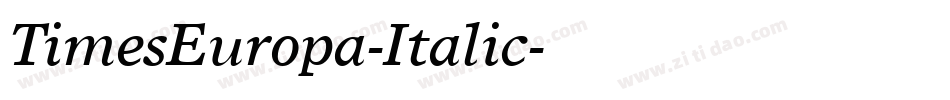 TimesEuropa-Italic字体转换