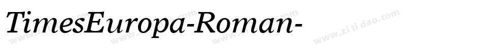TimesEuropa-Roman字体转换