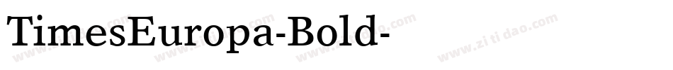 TimesEuropa-Bold字体转换