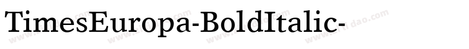 TimesEuropa-BoldItalic字体转换