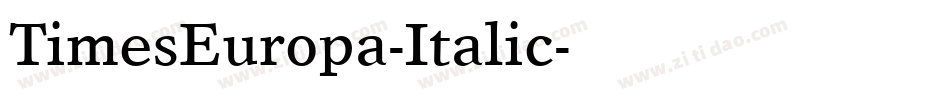 TimesEuropa-Italic字体转换