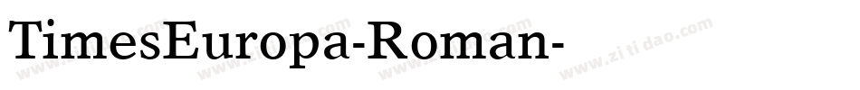 TimesEuropa-Roman字体转换