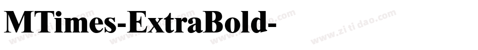 MTimes-ExtraBold字体转换