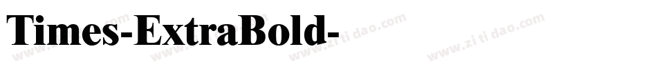 Times-ExtraBold字体转换