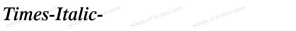 Times-Italic字体转换