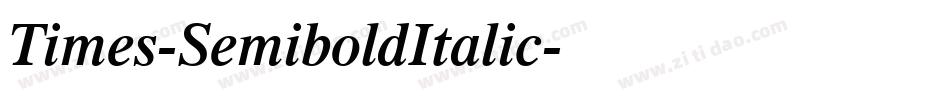 Times-SemiboldItalic字体转换